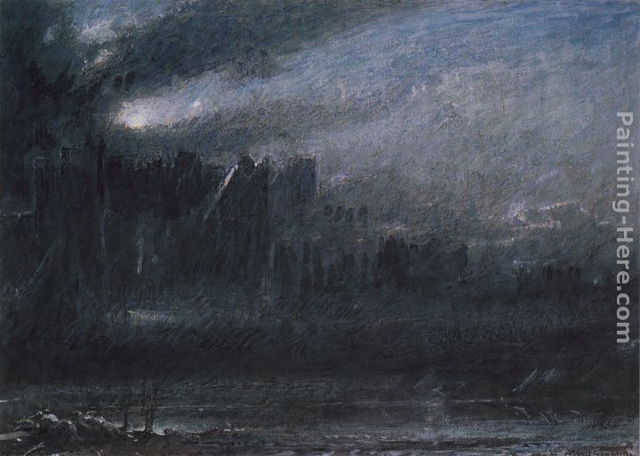 Christian and Faithfull in the Grounds of Giant Despair painting - Albert Goodwin Christian and Faithfull in the Grounds of Giant Despair art painting
